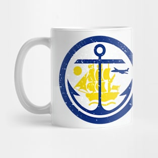 Retro Anchorage Alaska Flag // Vintage Alaska Grunge Emblem Mug